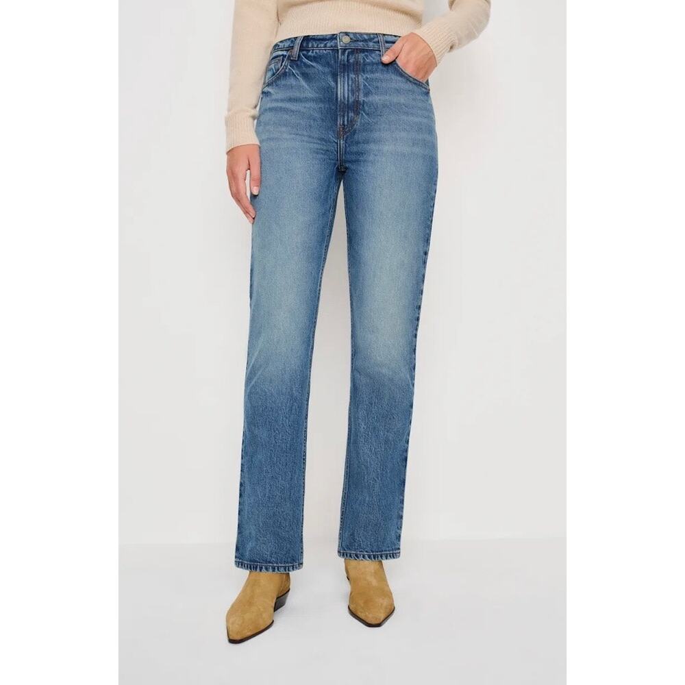 Reformation Women's‎ Denim Jax Stretch High Rise Straight Leg Jeans Blue Size 26